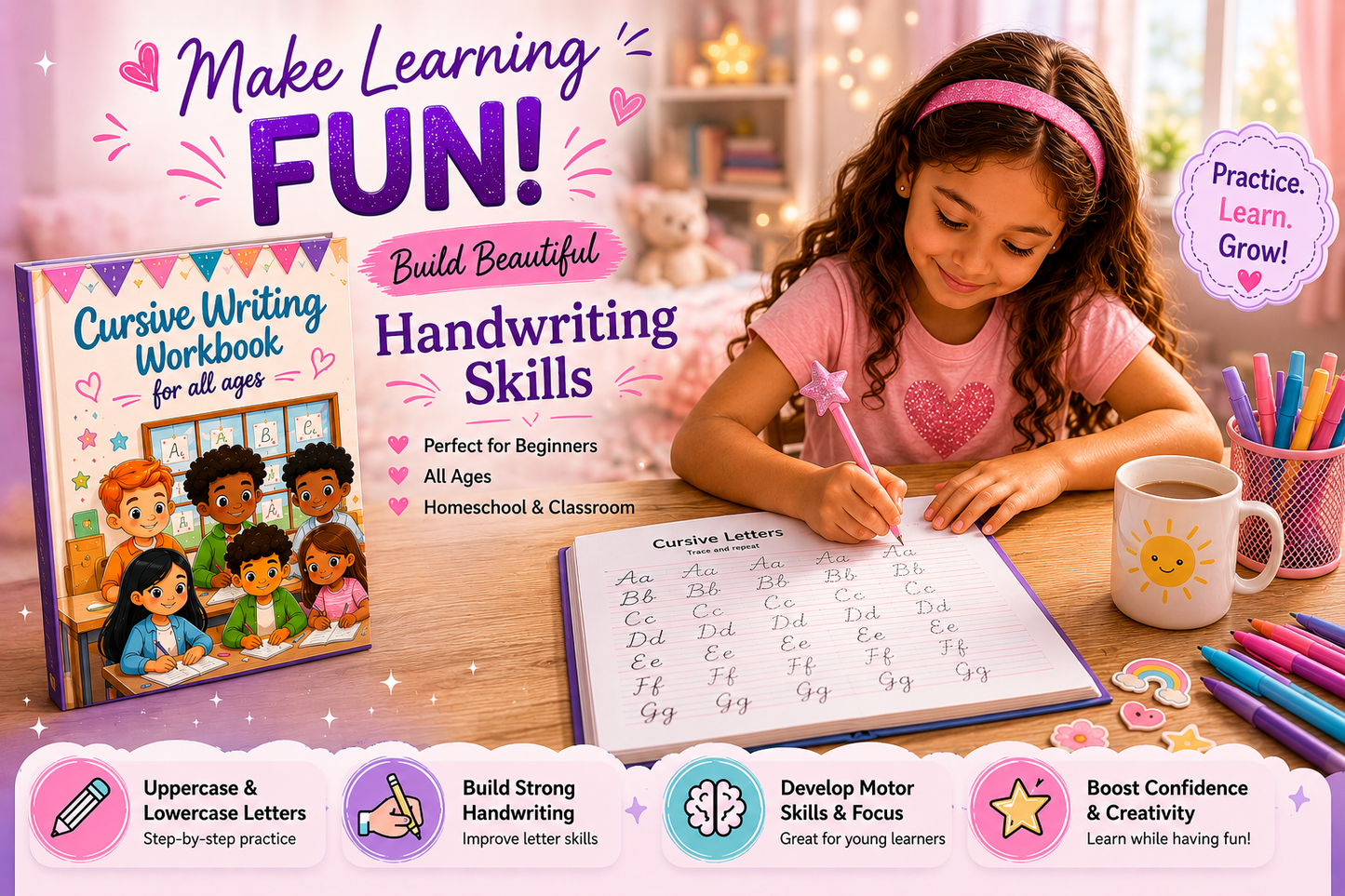 Cursive Writing Workbook for Kids