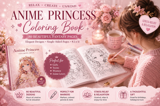 Anime Princess Coloring Book