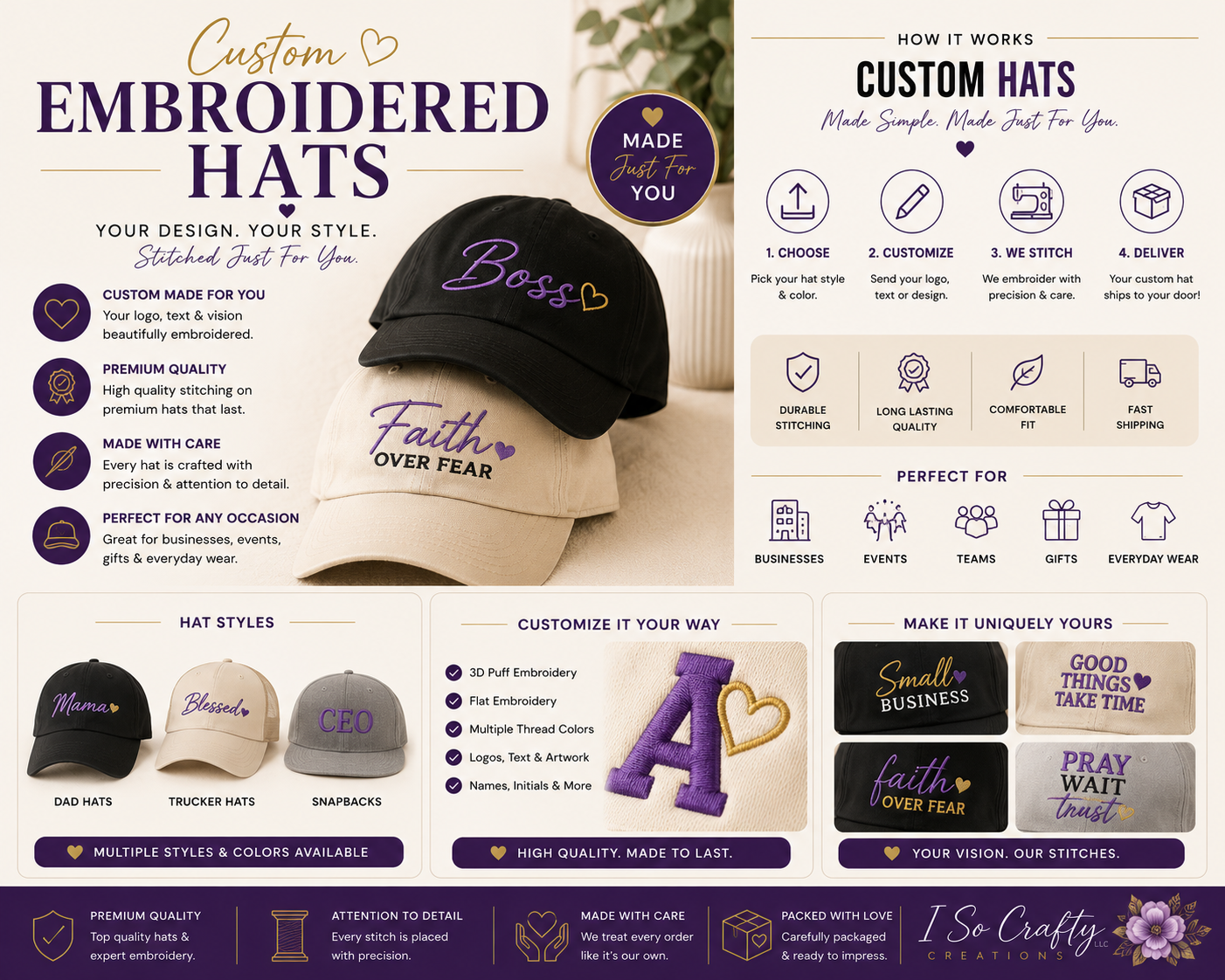 Custom Embroidered Hats
